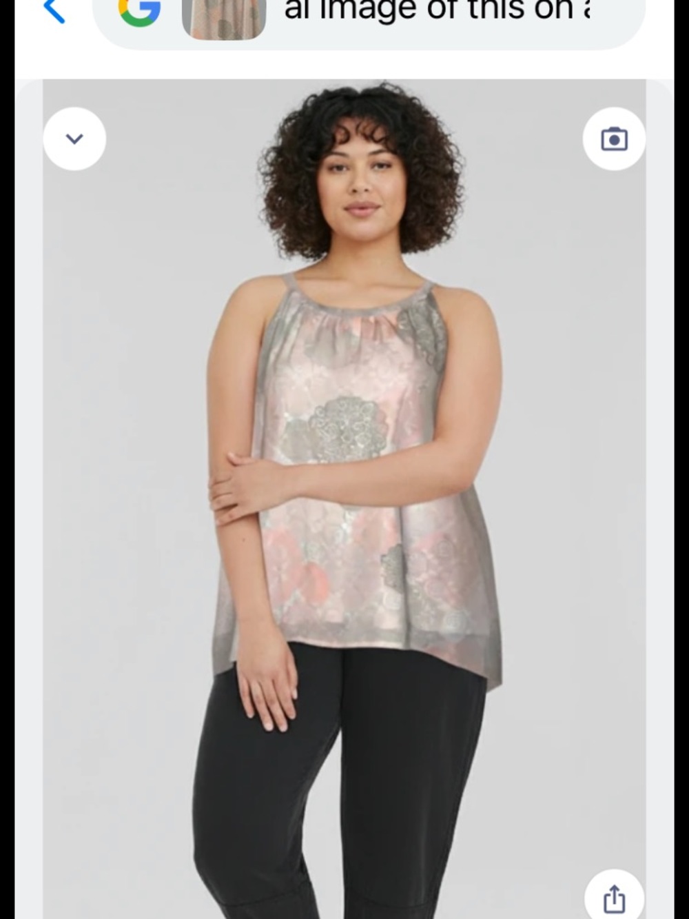 Torrid Women's Pink and Gray Patterned Tank Top